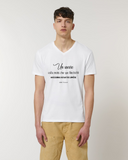 Tee-Shirt Homme - CITATION ABBE PIERRE - manche Courte - coupe Droite - col V