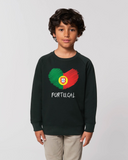 Sweat-Shirt Enfant - COEUR CRAYON PORTUGAL - manche Longue - coupe Droite - col Rond