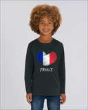 Tee-Shirt Enfant - COEUR CRAYON FRANCE - manche Longue - coupe Droite - col Rond