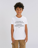 Tee-Shirt Enfant - CITATION CONFUCIUS - manche Courte - coupe Droite - col Rond