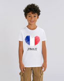 Tee-Shirt Enfant - COEUR CRAYON FRANCE - manche Courte - coupe Droite - col Rond