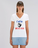 Tee-Shirt Femme - C EST TOI QUE JE VEUX - manche Courte - coupe Classique - col V