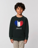 Sweat-Shirt Enfant - COEUR CRAYON FRANCE - manche Longue - coupe Droite - col Rond