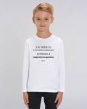 Tee-Shirt Enfant - CITATION CONFUCIUS - manche Longue - coupe Droite - col Rond