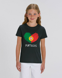 Tee-Shirt Enfant - COEUR CRAYON PORTUGAL - manche Courte - coupe Droite - col Rond
