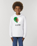 Sweat-Shirt Enfant à capuche - COEUR CRAYON ALGERIE - manche Longue - coupe Droite - col Rond