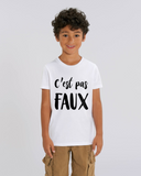 Tee-Shirt Enfant - C'EST PAS FAUX - manche Courte - coupe Droite - col Rond
