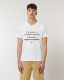 Tee-Shirt Homme - CITATION CONFUCIUS - manche Courte - coupe Droite - col V