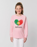 Sweat-Shirt Enfant - COEUR CRAYON PORTUGAL - manche Longue - coupe Droite - col Rond