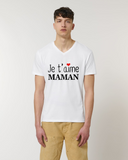 Tee-Shirt Homme - JE T AIME MAMAN - manche Courte - coupe Droite - col V